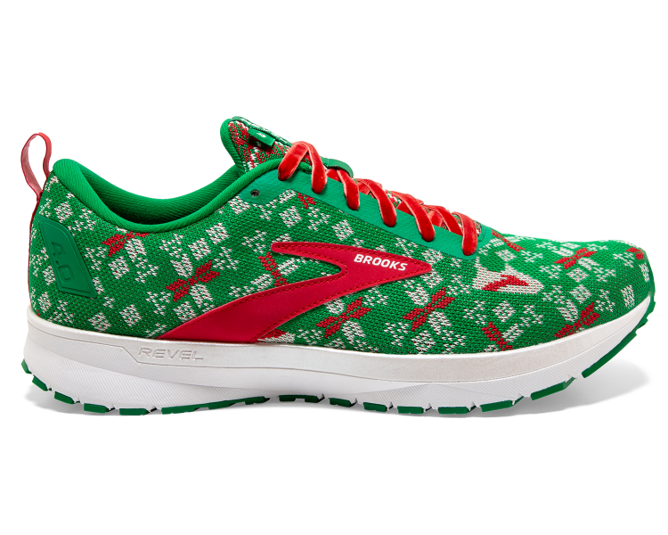 Brooks Revel 4 Mens Running Shoes-Jolly Green/Red/Bright White